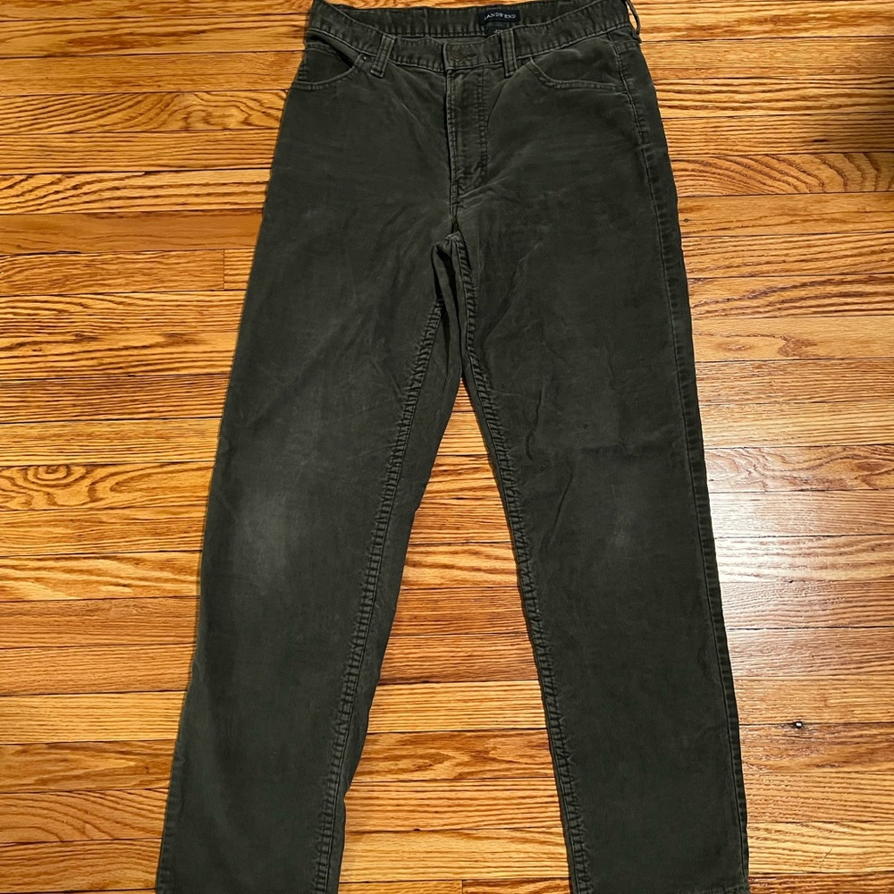 Olive green corduroy pants